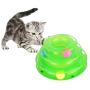 AnHua 1Pcs Random Color Funny Pet Toys Cat Crazy Ball Disc Three Levels Pet Cat Toy Tower Tracks Disc Cat Intelligence Amusement Toy
