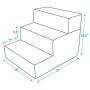 Made in USA Foldable Pet Steps/Stairs with CertiPUR-US Certified Foam for Dogs and Cats by Best Pet Supplies