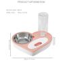 ALBOLET Heart-Shaped Cat Dog Water and Food Bowl, Double Cat Dog Bowl Pet Automatic Water Dispenser Detachable Cat&Dog Feeder Bowl No-Spill Pet Food Water Bowl for Cats and Small Dog