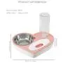 ALBOLET Heart-Shaped Cat Dog Water and Food Bowl, Double Cat Dog Bowl Pet Automatic Water Dispenser Detachable Cat&Dog Feeder Bowl No-Spill Pet Food Water Bowl for Cats and Small Dog ALBOLET Heart-Shaped Cat Dog Water and Food Bowl, Double Cat Dog Bowl Pet Automatic Water Dispenser Detachable Cat&Dog Feeder Bowl No-Spill Pet Food Water Bowl for Cats and Small Dog