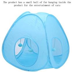 S-Lifeeling Pet Cat Tent Flexible Pop Out Cat Kitty House Play Cube Cushion Mat Play Cat Tunnel Cat Toys Instant Kitty