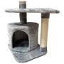 FISH&NAP Cat Tree Cat Tower Cat Condo Sisal Scratching Posts with Jump Platform and Cat Ring Cat Furniture Activity Center Kitten Play House Grey