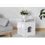 Merry Pet Cat Washroom Litter Box Cover/Night Stand Pet House, Glossy White