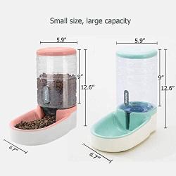 N.Bin Automatic Cat Feeder Automatic Dog Water Dispenser 3.8L Double Bowl Design for Small and Big Pets