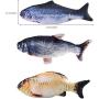 Geternal Simulation Electric Doll Fish Realistic Plush Wagging Fish Cat Interactive Toy Catnip Toys USB Charging Pets Chew Bite Supplies