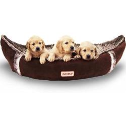 JOYELF Dog Bed with Washable Cover Pirate Ship Plush Soft Warming Pet Bed for Cats or Dogs with Breathable Soft Cotton and Squeaker Toys as Gift