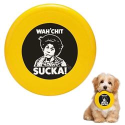 Pet Frisbee Flying Disc Dog Toy - Multifunction WahChit Sucka! Aunt Esther Sanford & Son
