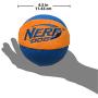 Nerf Dog Chewable Ball Dog Toy with Interactive X-Ring Design, Lightweight, Durable and Water Resistant, 6.5 Inch Diameter For Medium/Large Breeds, Two Pack, Orange/Blue & Green/Blue