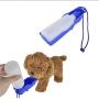 250 ml Outdoor Portable Pet dog Water Bottles Foldable Tank Drinking Design Traveling Bowl Feeding Dispenser (Blue)