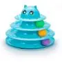 Vealind Pet Interactive Fun Roller Exerciser 3 Level Tower of Tracks Cat Teaser Ball Toy(Blue)