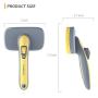 Canple Self-cleaning Slicker Brush for Medium Long Hair Types Dog and Cat, Removes Loose Hair Undercoat Effectively Reduce Mats & Tanglings Grooming Brush