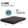 Barkbox Dog Bed | Memory Foam Mattress 3'' High-Density for Orthopedic Joint Relief | Machine Washable Crate Mat with Removable Cover and Water-Resistant Lining | Includes Squeaker Toy