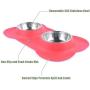 Sequoialake Dog Bowls with Anti-Overflow and Anti-Skid Silicone Dog Food Mat, Stainless Steel Feeder Easy to Clean for Small Medium Large Dogs Cats Pets