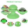 FAIRYLOVE Cat Toys Interactive Chew Toys for Indoor Cats with Led Ball and Mint Balls Funny Kitten Suction Cup Windmill Catnip Toy