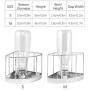 MOCOHANA Reptile Water Bottle Stainless Steel Turtle Automatic Feeders Waterer Pet Dispenser Bottle Corner Food and Water Feeding Dish Bowl for Lizard Tortoise Chameleon