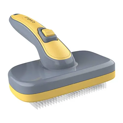 Canple Self-cleaning Slicker Brush for Medium Long Hair Types Dog and Cat, Removes Loose Hair Undercoat Effectively Reduce Mats & Tanglings Grooming Brush Canple Self-cleaning Slicker Brush for Medium Long Hair Types Dog and Cat, Removes Loose Hair Undercoat Effectively Reduce Mats & Tanglings Grooming Brush