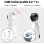 KeBuLe Cat Toys Interactive Electronic,Automatic Cat Toys for Indoor Cats,Kitten Toys for Trainning Exercise USB Charging 360 Degree Rotation 2 Different Sports Modes Irregular Running