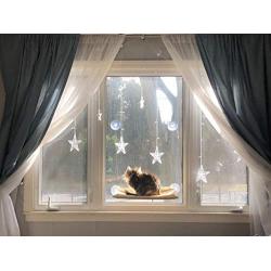 ISENVO Cat Hammock Cat Window Perch for Large Cat Safety Bed Space Saving Resting Cats Suction Cups Hammock for Indoor Holds Up to 30lbs，360° Sun Bathing