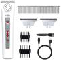Brobantle Dog Grooming Clippers Professional Low Noise Cordless Dog Clippers with 2 Titanium Alloy Blades Pet Hair Trimmer Kit Rechargeable Shaving Tool for Cats Dogs and Other Animals-White
