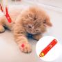 MUSEMET LED Cat Toy Cat Catch Interactive Red Fish LED Light Paw Style Exercise Chaser Toy Pet Training Tool (No Battery Include)