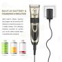 Pet Clippers-Professional Electric Pet Hair Shaver with 4 Guard Combs ,Cordless & Rechargeable, Dual Stainless Steel & Ceramic Blades, Cat & Dog Grooming, Trimming, Shaving, Clipping, Highly Portable