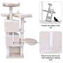 Hey-brother 65'' Extra Large Multi-Level Cat Tree Condo Furniture with Sisal-Covered Scratching Posts, 2 Bigger Plush Condos, Perch Hammock for Kittens, Cats and Pets