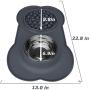 Double Dog Bowls, Pet Stainless Steel Water Bowl,3 in 1 Dog Slow Feeder with Non-Spill Silicone Tray Bone Shape Non-Slip Mat, Collapsible Removable Dog Cat Food Water Bowl