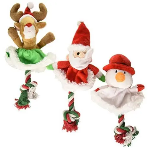 Holiday Tree Skirt Dog Toys Red 12 in (Pack of 3) Holiday Tree Skirt Dog Toys Red 12 in (Pack of 3)