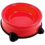 Pet Food Bowl Non Skid Feeding Dish Dog Cat Water Food Feeding Plastic Plate 9''