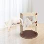 Cat Post and Scratcher Tree - Cat Tree Cradle Bed with Natural Sisal, Cat Scratching Post Tree With Hammock for Large Adult Cat, Cat Scratching Post Carpet Furniture, Cat Activity Trees for Indoor Cat