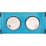 Iconic Pet Colour Splash Blue Cat Saucer Diner (Set of 2)