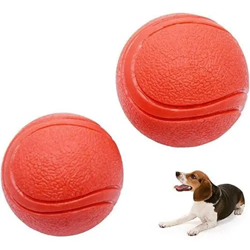 2-Pack Solid Rubber Dog Balls,Dogs Solid Rubber Bouncy Ball Bite Resistant and Indestructible Dog Training Ball,Pet Solid Rubber Bouncy Ball