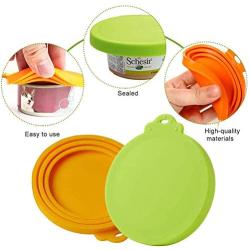 HUASENG Pet Food Can Covers,Universal Silicone Dog & Cat Food Can Lid Cover with Suitable for Three Sizes