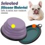 VavoPaw Collapsible Dog Bowl, 2-Pack Silicone Feeding Watering Travel Bowl for Dog & Cat with Lids, Portable Pet Food Feeder Water Bowl for Travel Camping Walking