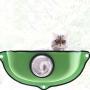 LJFYXZ Transparent Cat Bed with Suction, Hanging Cat Nest to Attach to The Window EVA Sucker Nest Cat Hammock 73 35 15Cm,Green