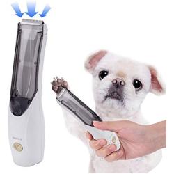 Dog Shaver Vacuum, USB Charging Hair Suction Cordless Pet Trimmer, Low Noise with 2 Limit Combs, Electric Pet Shaver for Dog/Puppy/Cat Grooming