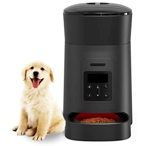 BOXIAO Automatic Pet Feeder, Automatic Dog & Cat Feeder with Programmable Timer and Voice Recorder Dogs & Cats Timer Food