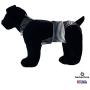 Barkertime Premium Waterproof Dog Diaper Overall - Made in USA - Black Stripes Premium Waterproof Escape-Proof Washable Dog Diaper Overall