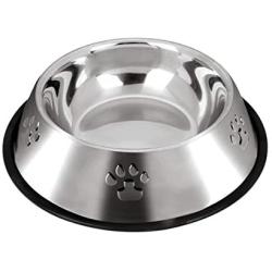 ACUTRE Dog Bowl, 2 Pack Stainless Steel Dog Bowl with Non-Slip Rubber Ring Puppy BowlsLarge Water Bowls for Dogs Pets Bowl for Food Or Water, Suitable for Puppy and Cats