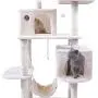 Hey-bro 61.5'' Extra Large Multi-Level Cat Tree Condo Furniture with Sisal-Covered Scratching Posts, 2 Bigger Plush Condos, Perch Hammock for Kittens, Cats and Pets Hey-bro 61.5'' Extra Large Multi-Level Cat Tree Condo Furniture with Sisal-Covered Scratching Posts, 2 Bigger Plush Condos, Perch Hammock for Kittens, Cats and Pets