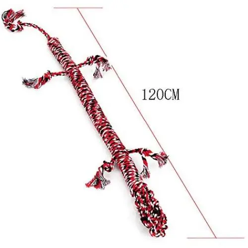 HYJA-Z Dog Toy Pet Supplies Biting Resistance Large Dog Bite Rope Knot Big Dog Tearing bite Tug-of-war Supplies red Black and White HYJA-Z Dog Toy Pet Supplies Biting Resistance Large Dog Bite Rope Knot Big Dog Tearing bite Tug-of-war Supplies red Black and White