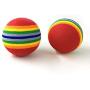 10 Pcs Cute Rainbow Toy Ball Small Dog & Cat Pet Eva Toys Golf Practice Balls