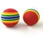 10 Pcs Cute Rainbow Toy Ball Small Dog & Cat Pet Eva Toys Golf Practice Balls