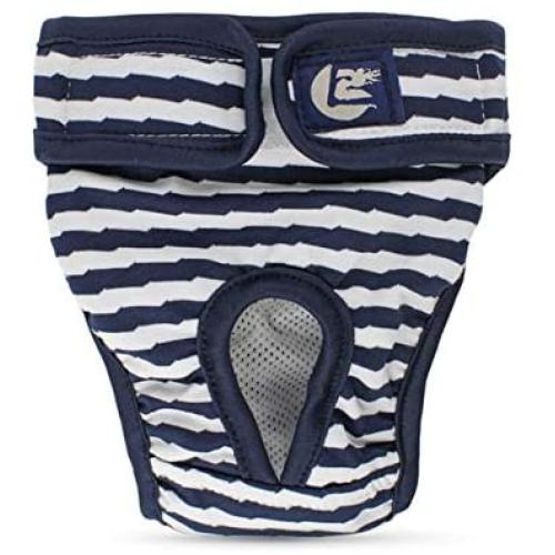 DONGXIONG Washable Female Dog Shorts Panties Menstruation Underwear Briefs Jumpsuit Pet Physiological Pant Diaper Sanitary,Blue,L