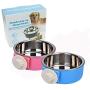 Yusenpet Cage Feeder Bowl for Small Pet, Food Water Feeder Bowl Dish with Bolt Holder for Pet Dog Cat Bird