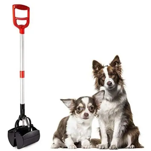 BINGPET Dog Pooper Scooper 31 inches Pet Outdoor Portable Jaws Poop Scoop with Long Handle Heavy Duty Disposer for Small to Large Dogs Waste Pick Up