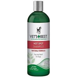 Vets Best Hot Spot Itch Relief Shampoo for Dogs | Relieves Dog Dry Skin, Rash, Scratching, Licking, Itchy Skin, and Hot Spots | 16 Ounces