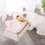 ocijf179 Pet Feeding Bowl Cat Dog Double Bowls Drinking Feeding Feeder Water Dispenser Food Container - Green