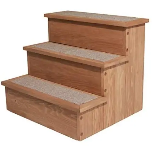 zoovilla PTR0082212010 Yorkshire Pet Step with Storage, Wood Bedside Ramp with Storage, Natural Wood, 15.55″D x 17.50″W x 14.76″H zoovilla PTR0082212010 Yorkshire Pet Step with Storage, Wood Bedside Ramp with Storage, Natural Wood, 15.55″D x 17.50″W x 14.76″H