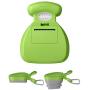 KALLAK Portable Dog Poop Scooper，Sanitary Dog Waste Pick Up, Heavy Duty Dog Waste Cleaner with Bag Dispenser, Dog Leash Clip and Waste Bags Included